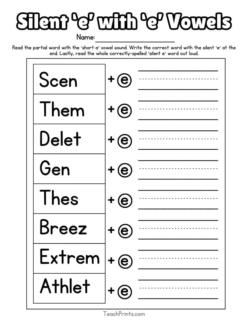 Silent E Worksheets Pdf Igloo Fun Reading Elephant