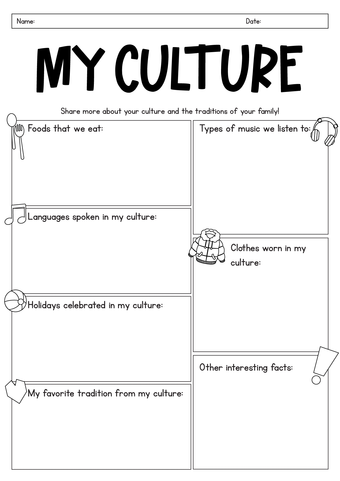 Free Family Culture And Worksheet Download Free Family Culture And Worksheet Png Images Free Worksheets On Clipart Library