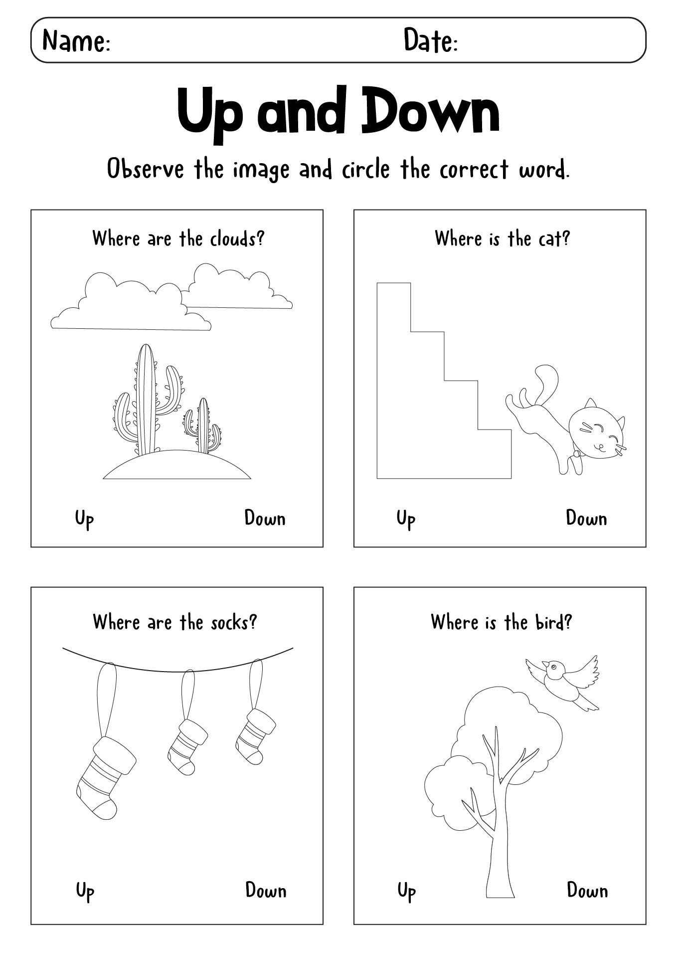 16 Up And Down Worksheets Preschool Free PDF At Worksheeto 16 Up And Down Worksheets Preschool Free PDF At Worksheeto