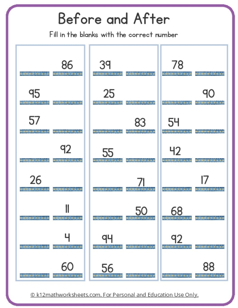 Printable First Grade Math Worksheets Free Download