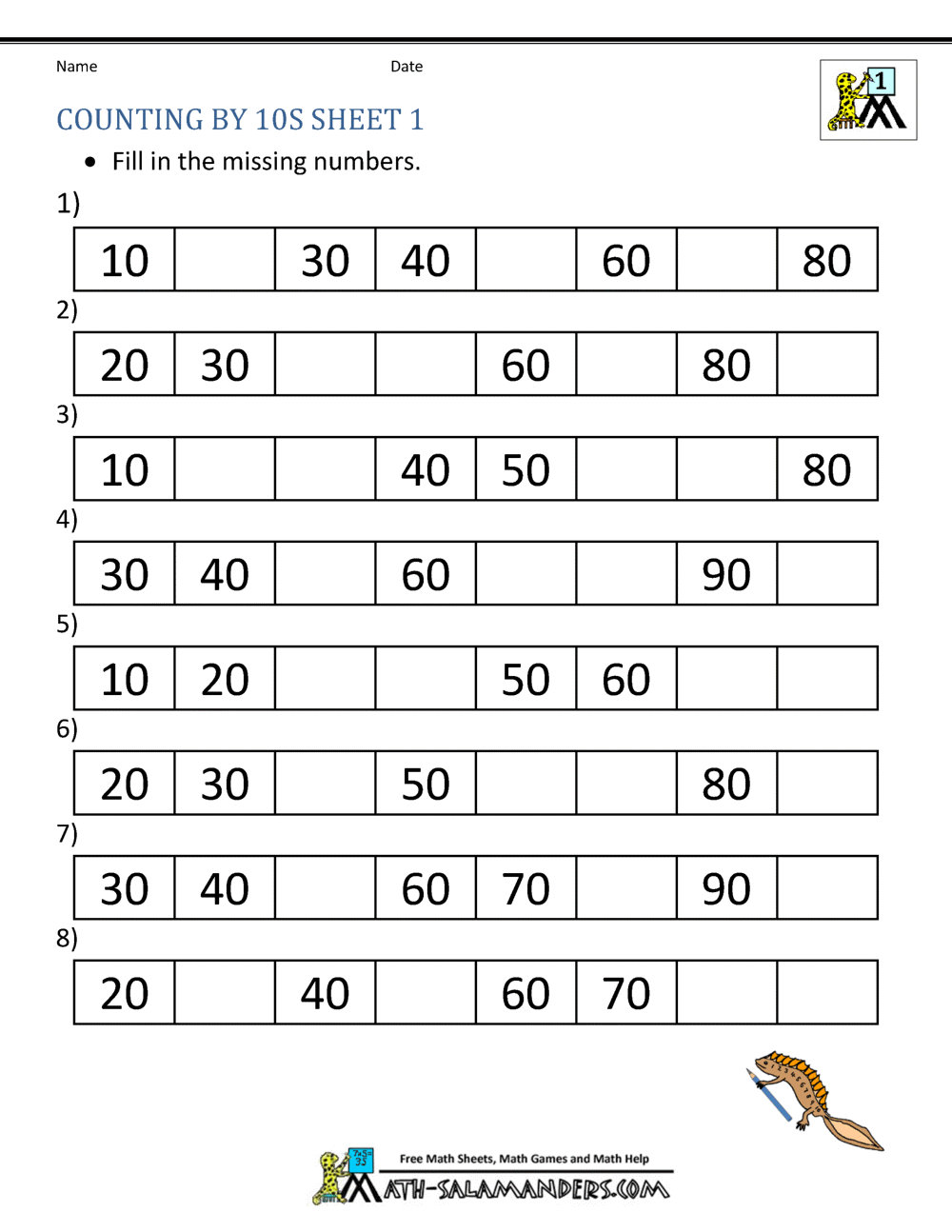 Skip Counting By 10 100 And 1000 FREE Printable Worksheets Worksheetfun