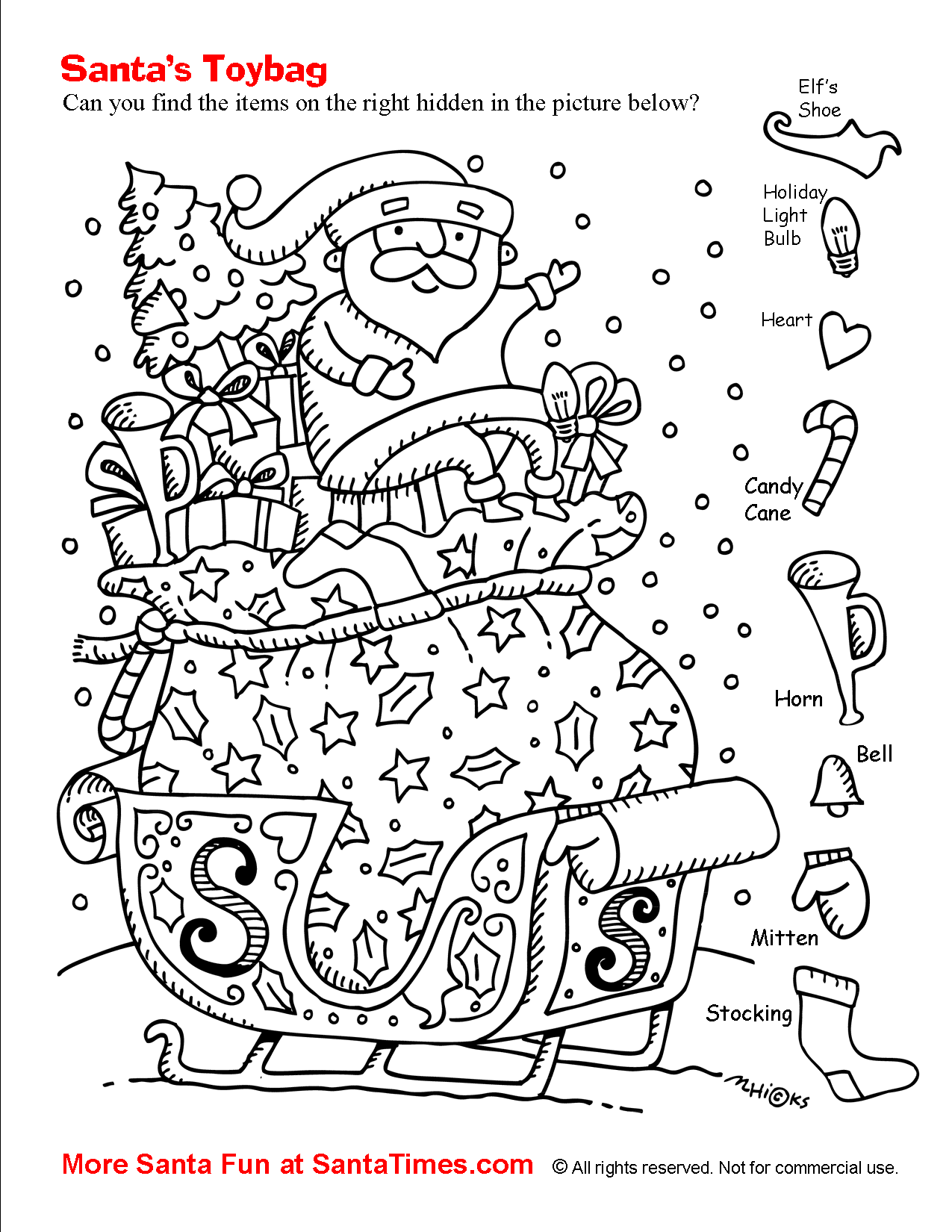 200 Hidden Picture Ideas Hidden Pictures Hidden Picture Puzzles Hidden Pictures Printables Holiday Look Find Find The Hidden Christmas Objects Printable Hand Lettered Printables