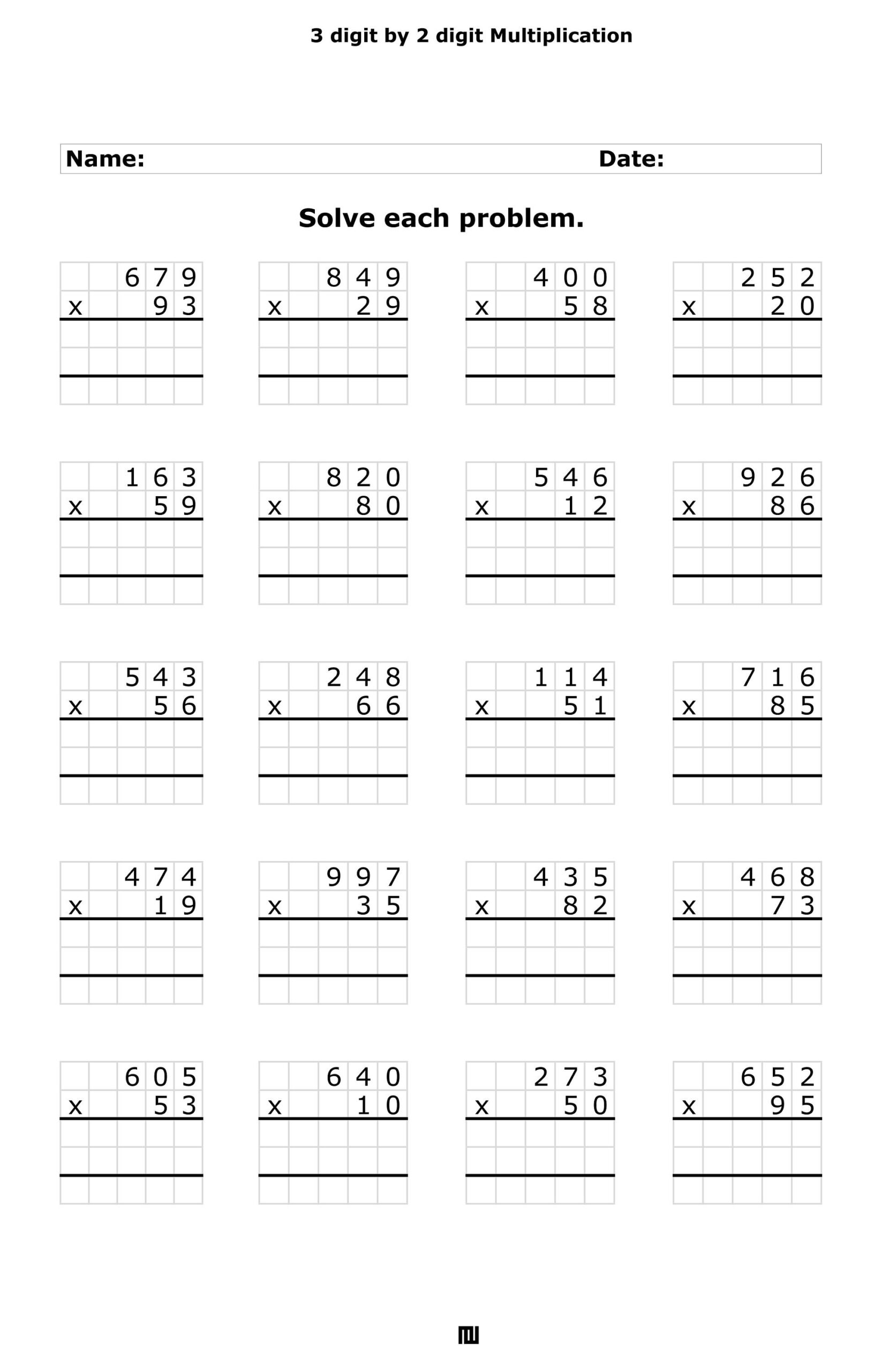 3 Digit By 2 Digit Multiplication Worksheets 100 Pages PDF Download Etsy 3 Digit By 2 Digit Multiplication Worksheets 100 Pages PDF Download Etsy