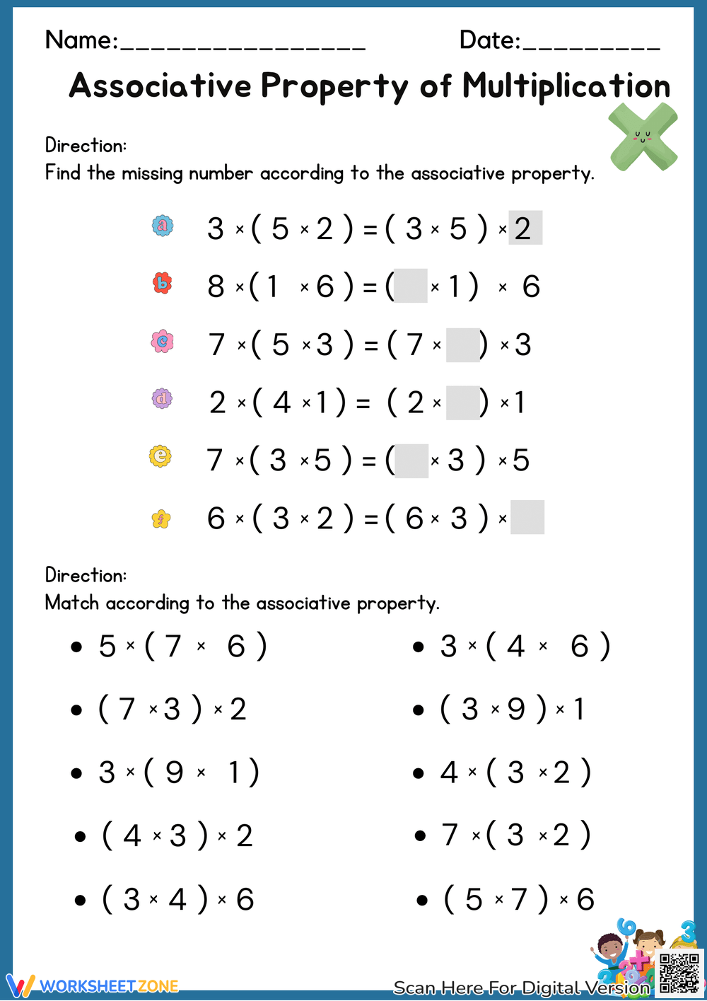 3rd Grade Properties Of Multiplication Worksheets