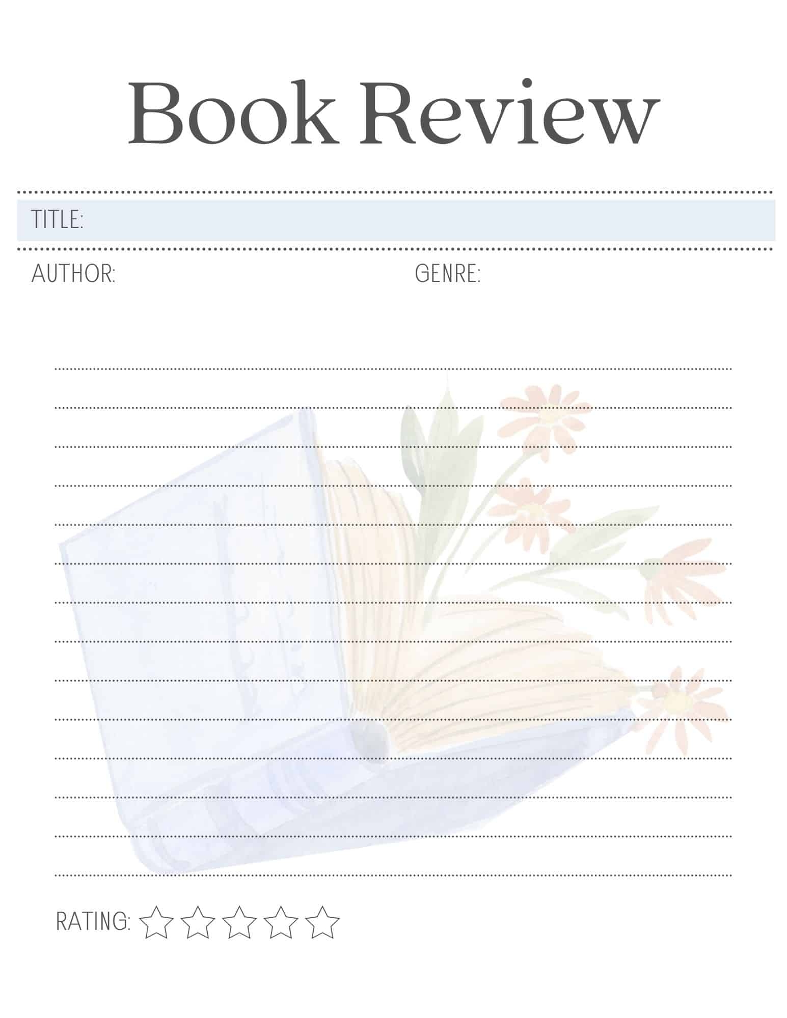 Download Printable Dinosaurs Book Review Template For Kids PDF