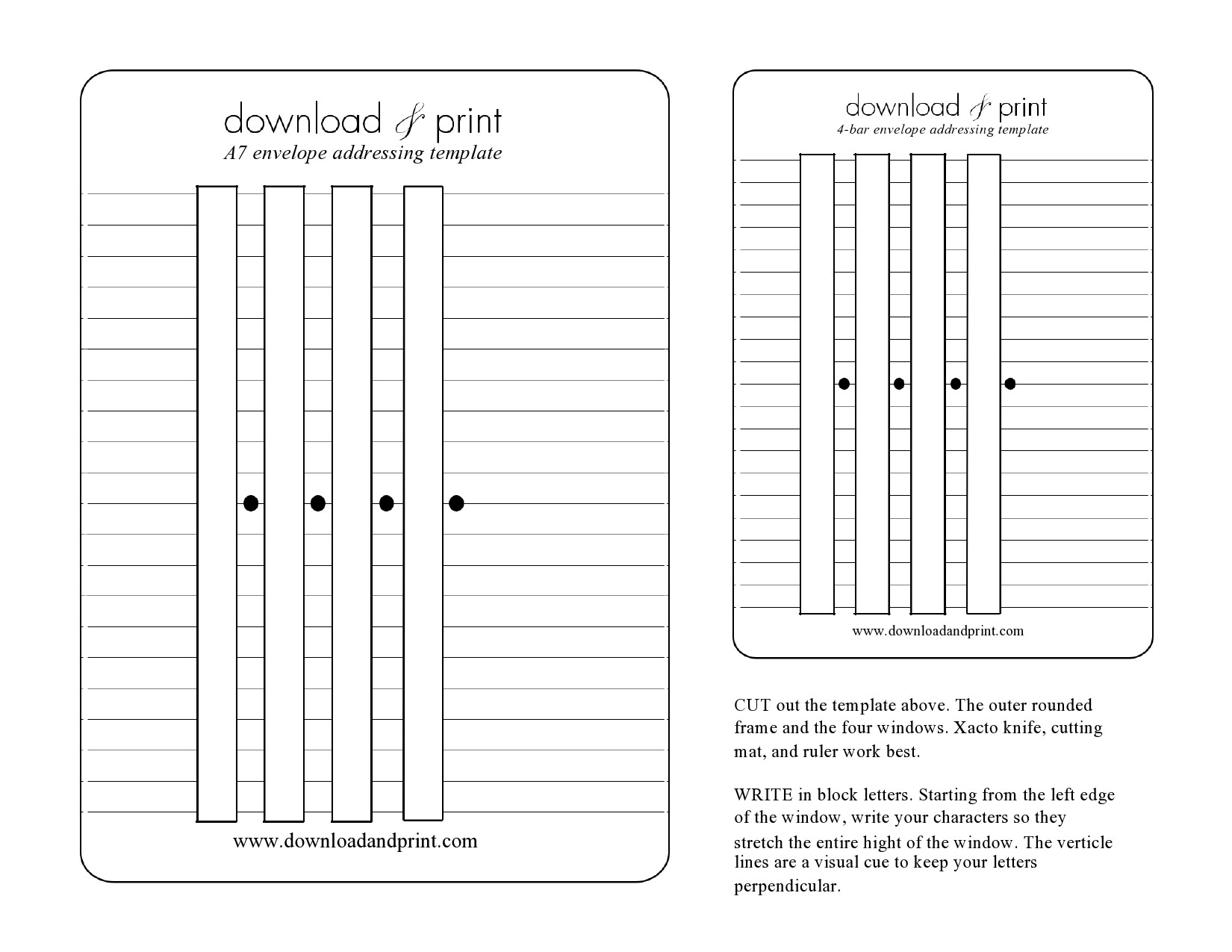 4pcs Envelope Stencil Addressing Guide Template Addressing Template Template For Letter