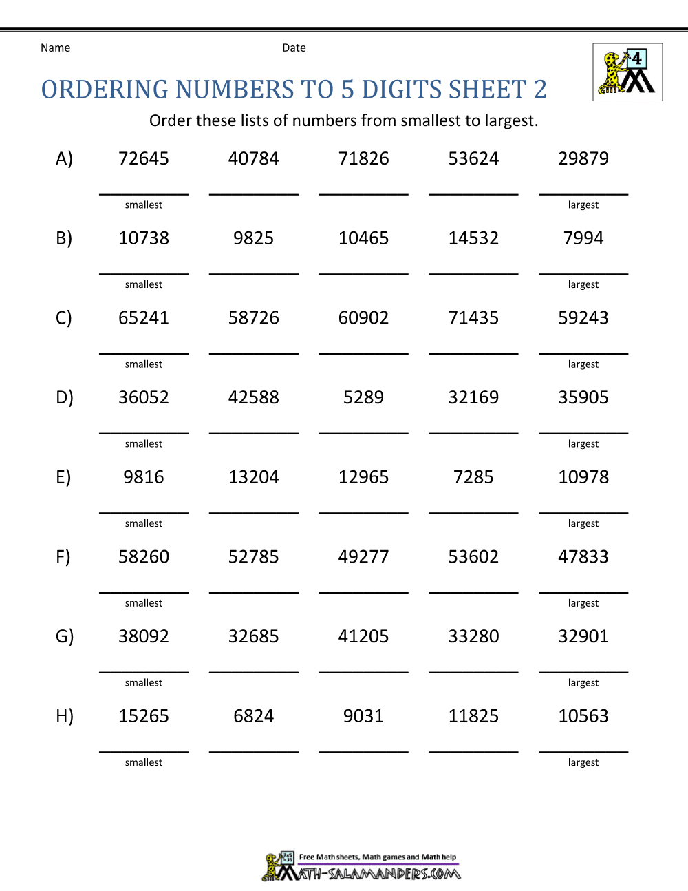 4th Grade Place Value Rounding Worksheets Made By Teachers