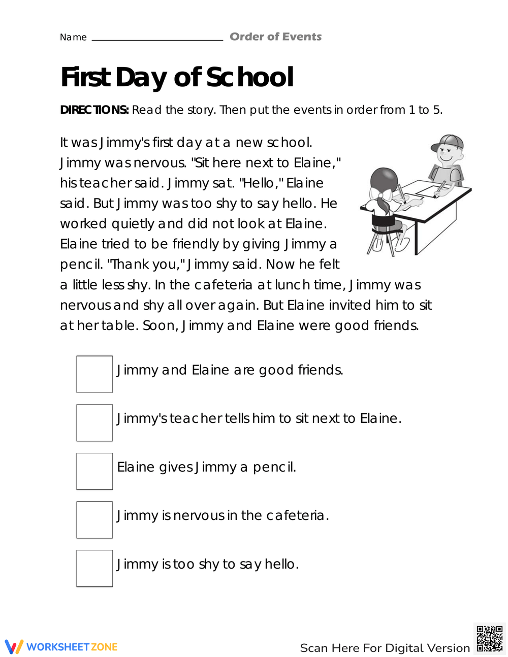 5th Grade Sequencing Events Worksheets