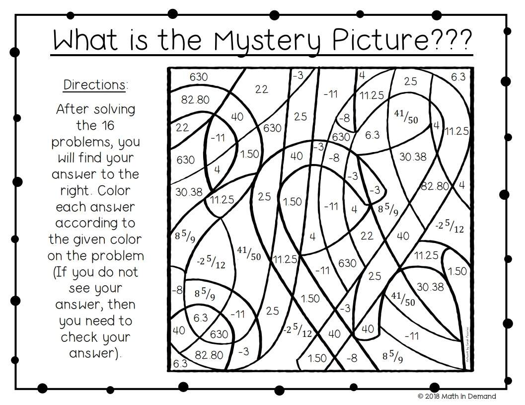 7th Grade Math End Of The Semester Coloring Worksheet Worksheets Library