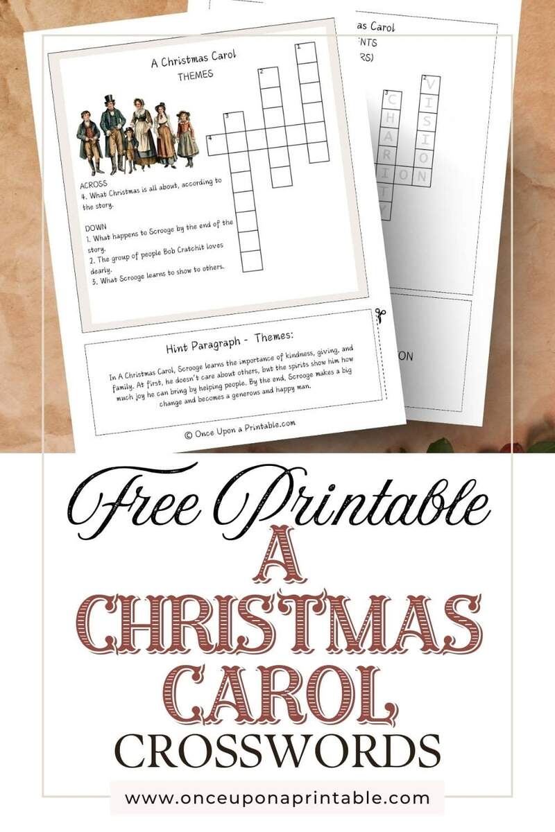 A Christmas Carol Crossword Puzzles Free To Print Once Upon A Printable
