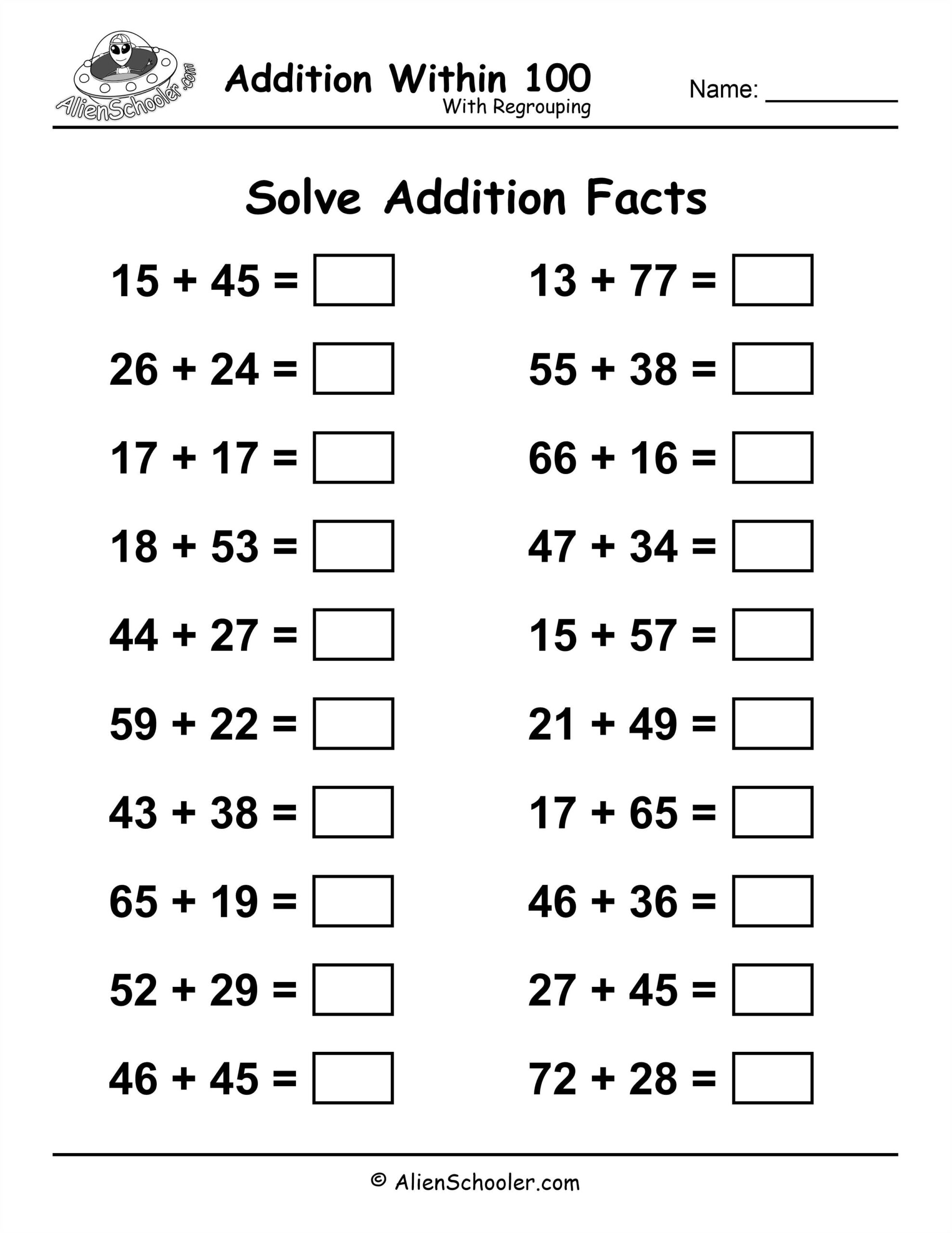 100 Problem Math Worksheets Worksheets Library