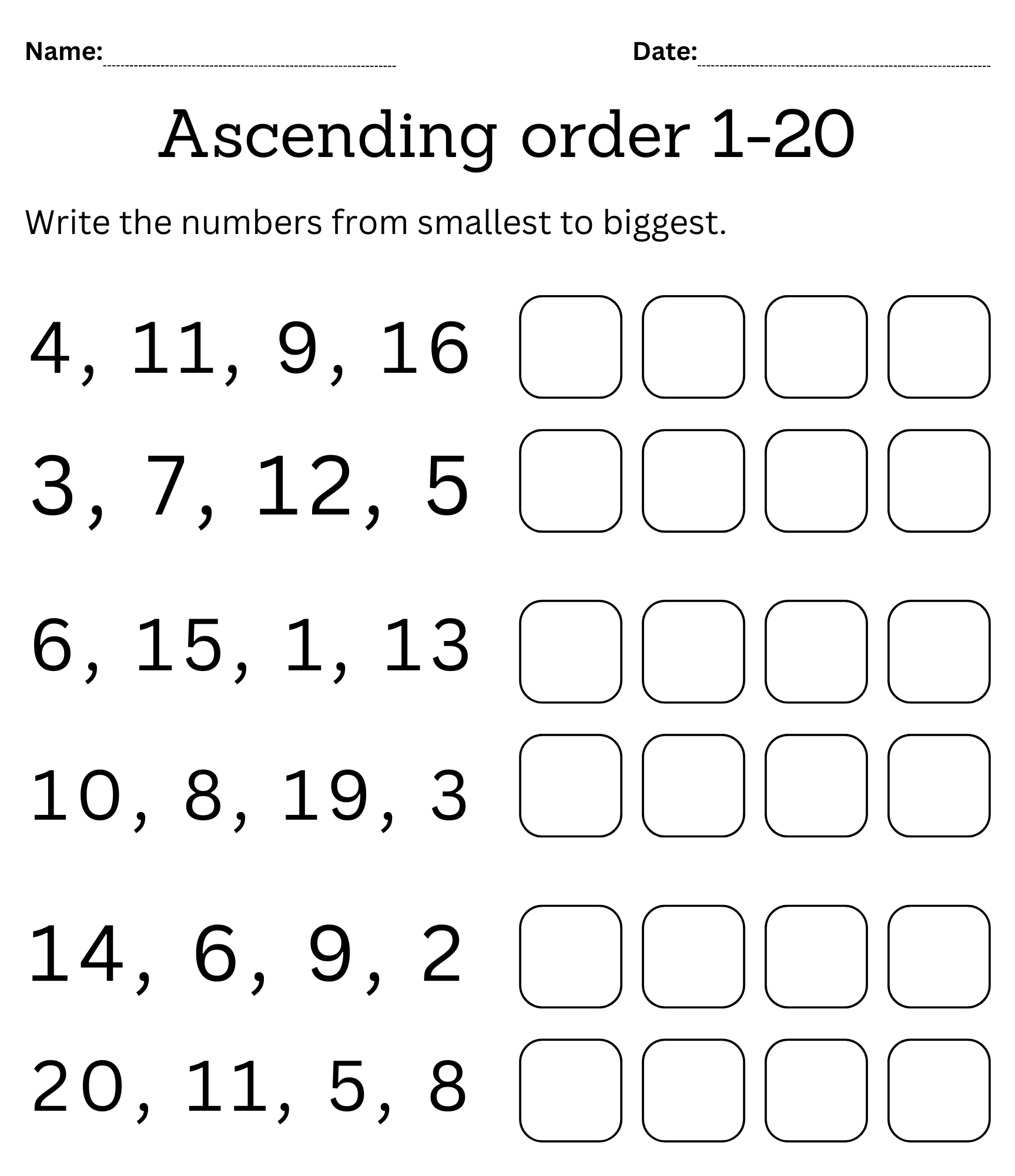 Ordering Numbers Worksheets Missing Numbers What Comes Before And After Number 1 10 1 20 1 50 1 100 Free Printables MegaWorkbook