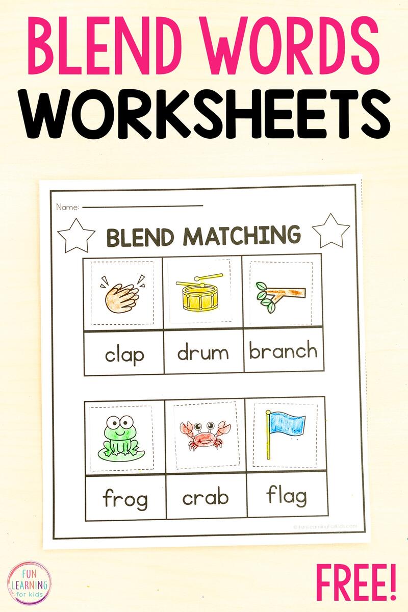Beginning Blends Word Sort Cut Paste Worksheets Beginning Blends Word Sort Cut Paste Worksheets