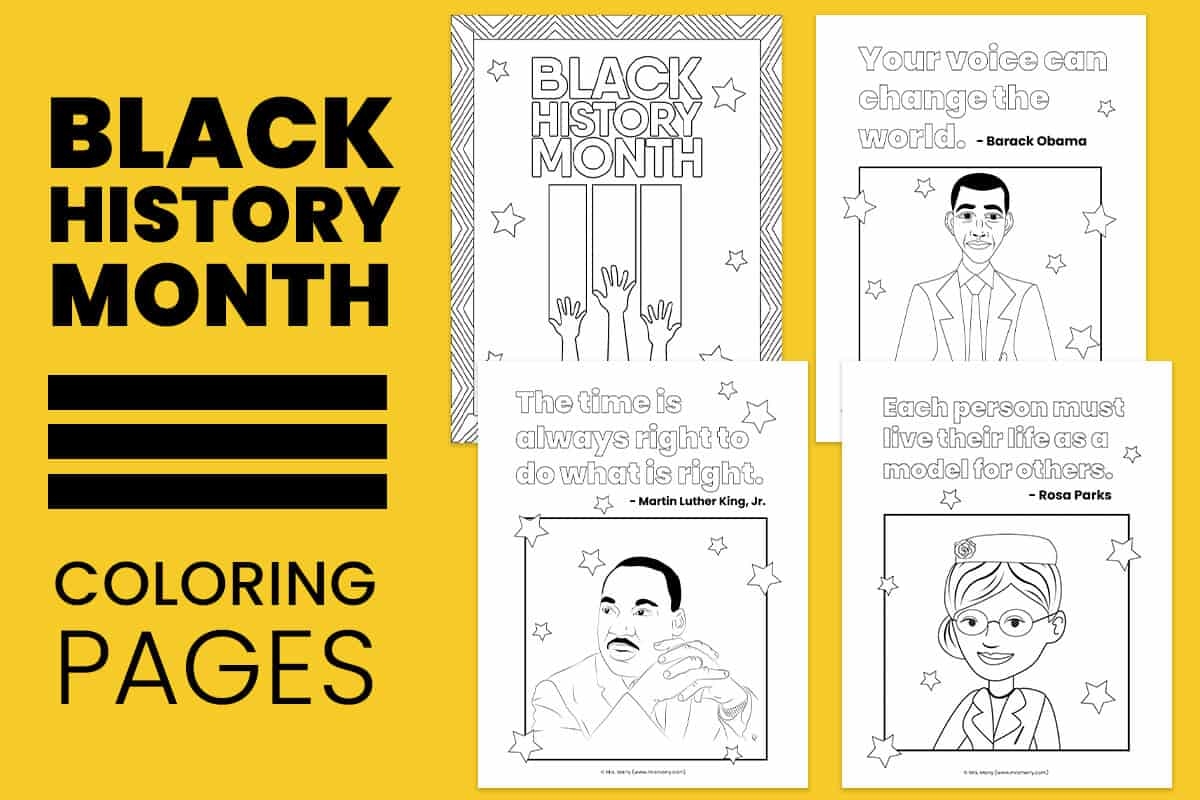 Black History Month Coloring Pages Free Printables Mrs Merry Black History Month Coloring Sheets Free Printable Collection
