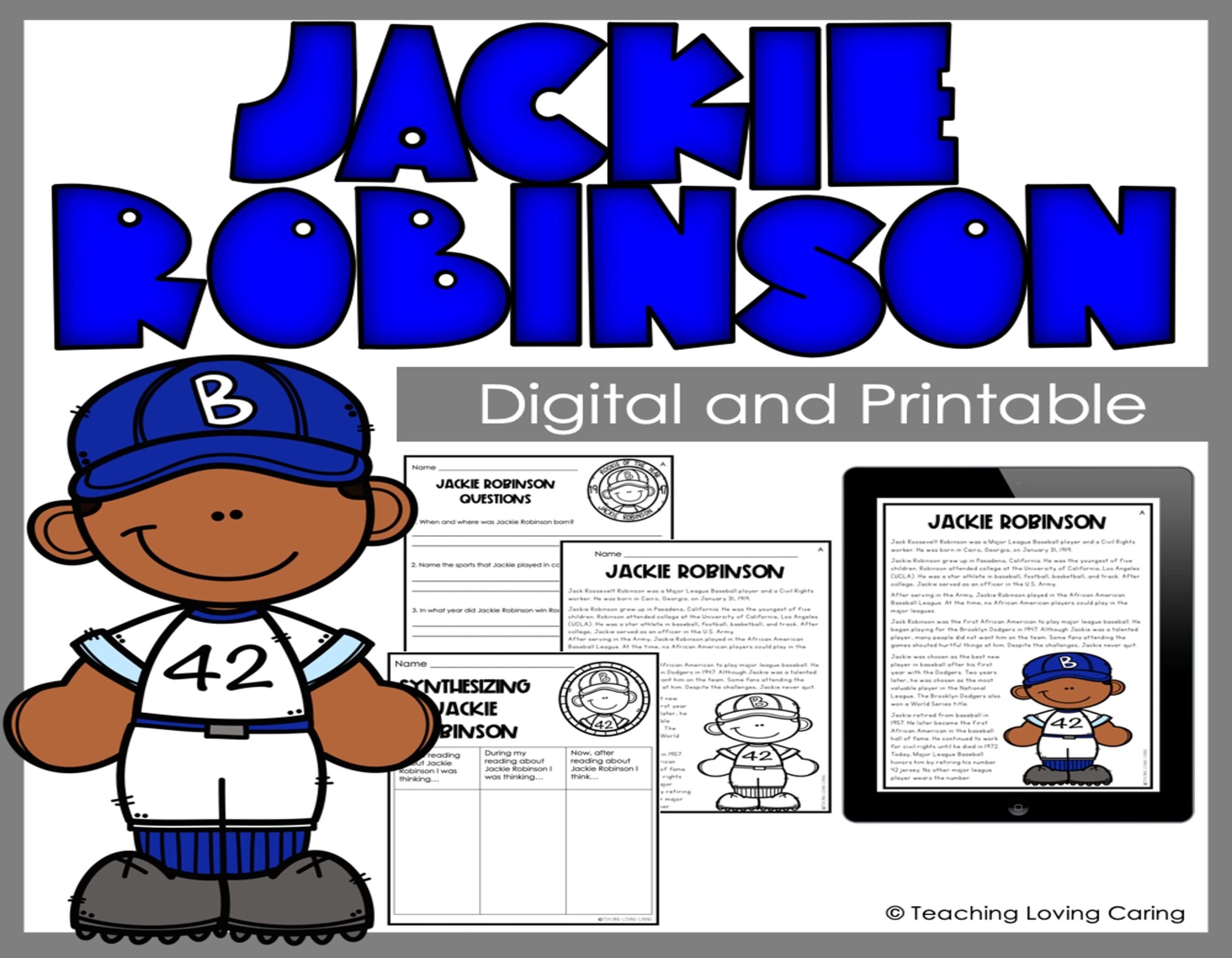 Black History Month Jackie Robinson Etsy