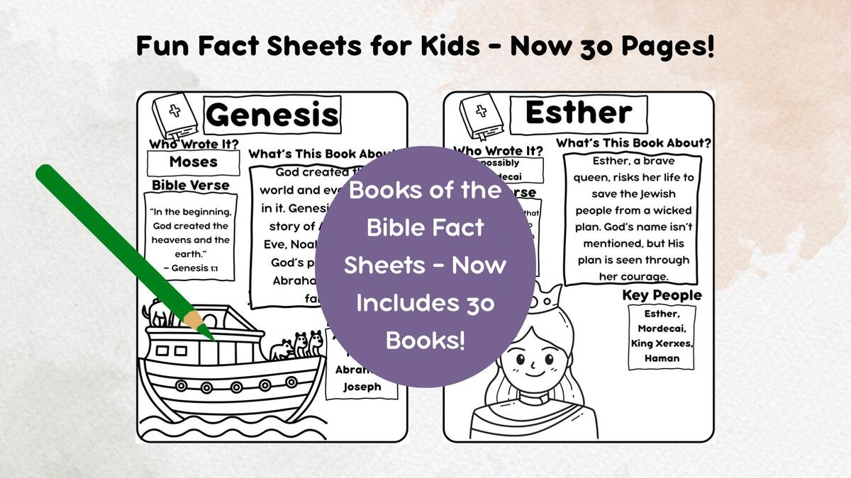Books Of The Bible Fact Sheets For Kids 30 Printable Bible Worksheets Who Wrote It Key People Verses Homeschool Sunday School PDF Etsy Books Of The Bible Fact Sheets For Kids 30 Printable Bible Worksheets Who Wrote It Key People Verses Homeschool Sunday School PDF Etsy