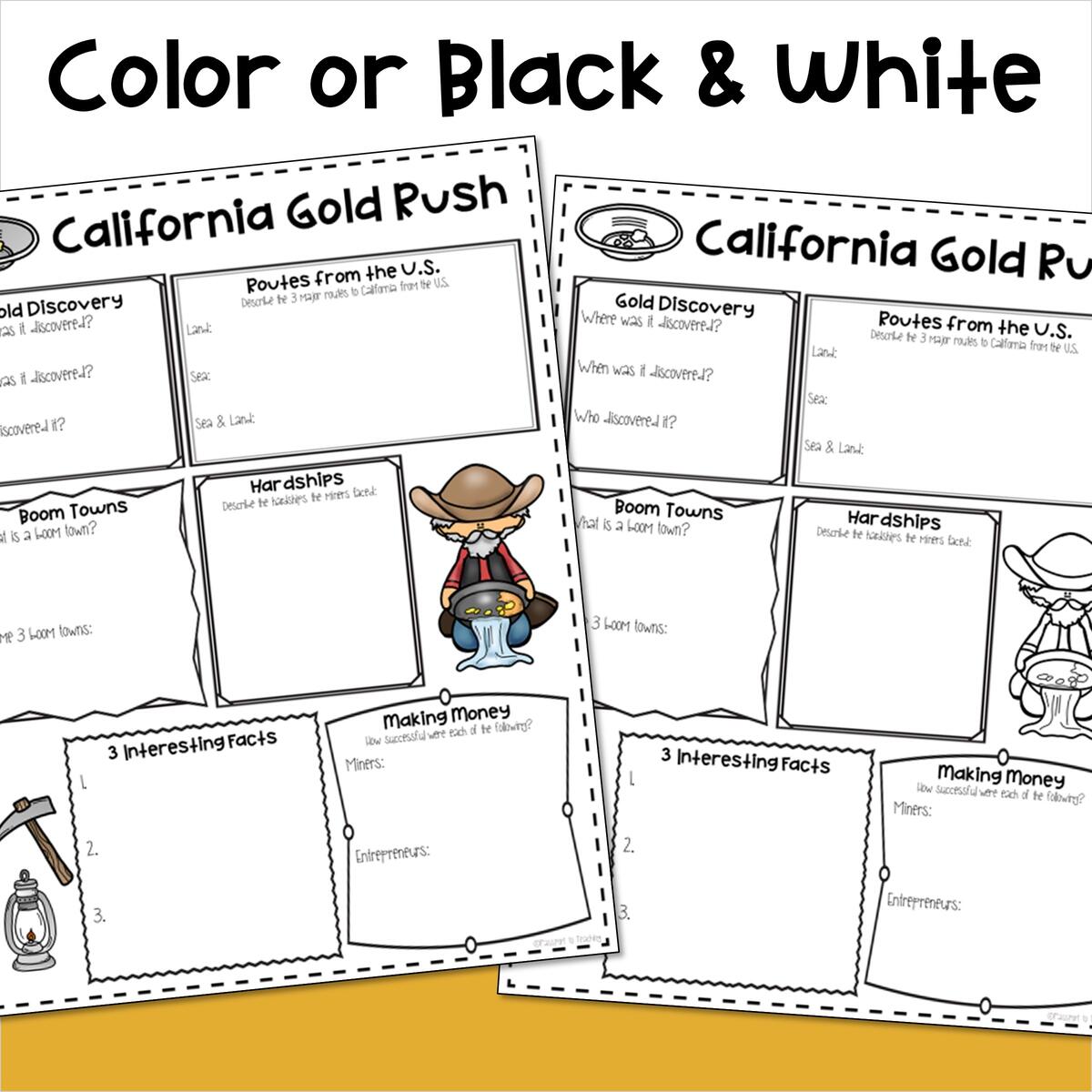 California Gold Rush One Page Report Poster Made By Teachers The Klondike Gold Rush Reading Passage And Assessment Classful