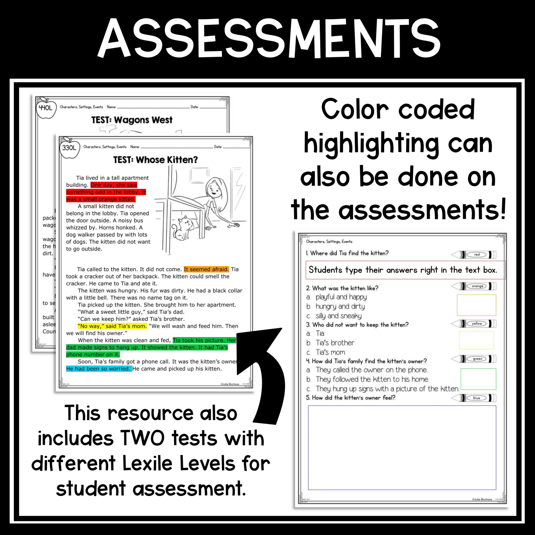 Characters Settings Events Story Elements 1st Grade RL 1 3 Reading Passages MagiCore