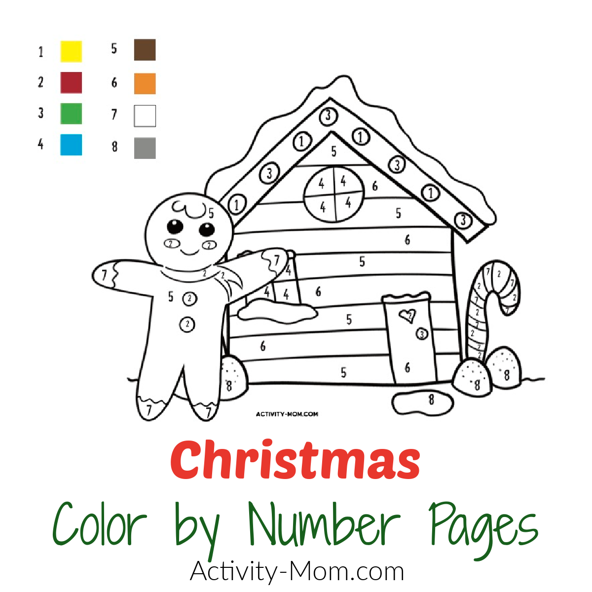 Christmas Color By Number Pages Free Printables The Activity Mom