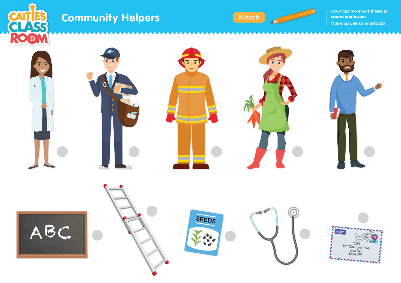 Community Helpers Worksheet Match Super Simple Customize 33 Kindergarten Community Helpers Worksheets Templates Online Canva