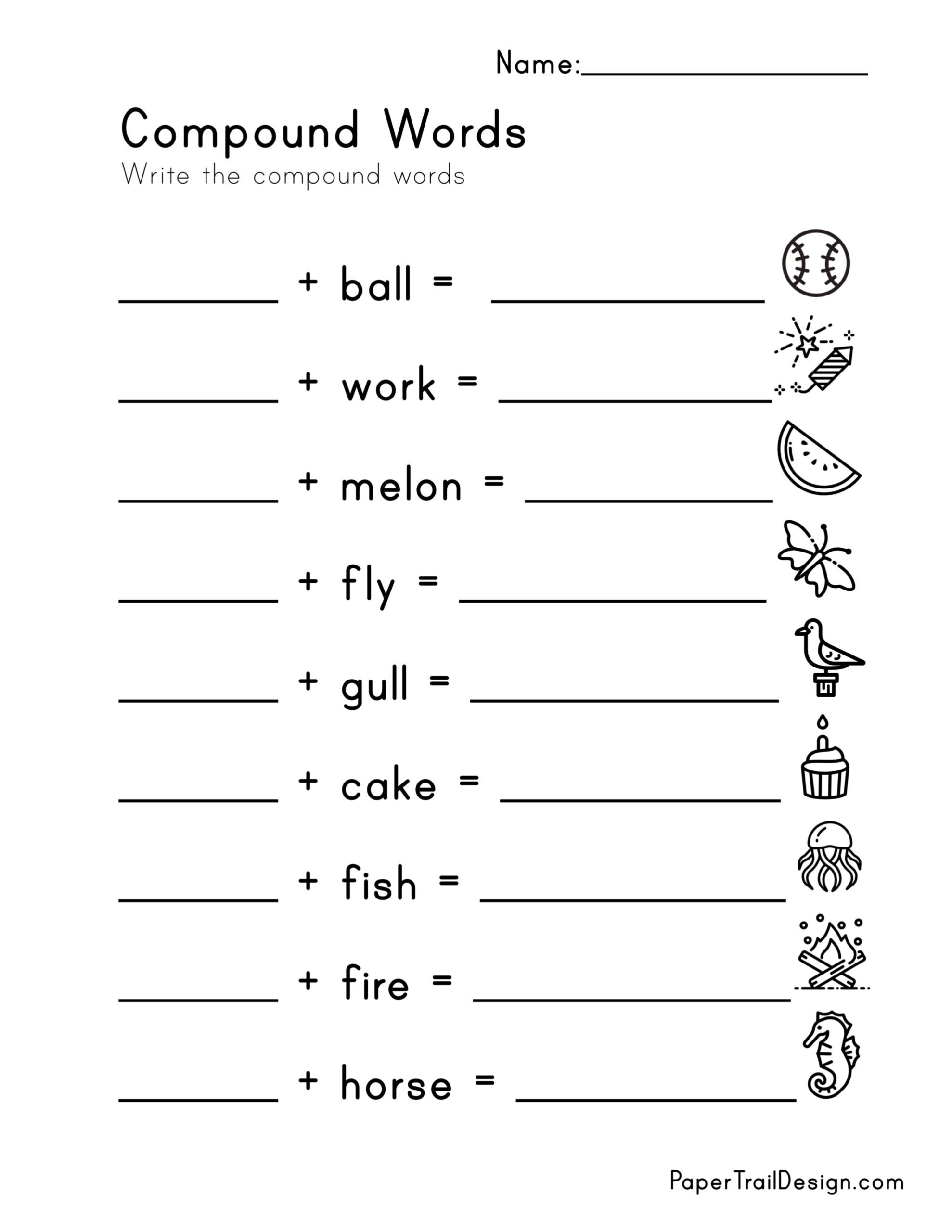 Decodable Compound Word Puzzles FREE Printables Literacy Learn