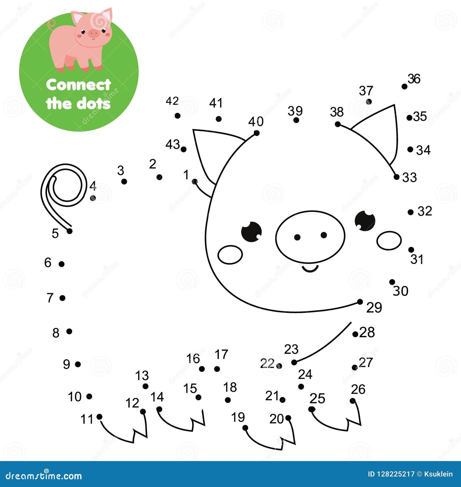 Vector Dot To Dot And Color Activity With Cute Cow On The Farm Connect The Dots Game For Children With Funny Farm Animal Rural Country Coloring Page Stock Vector Image Art Alamy