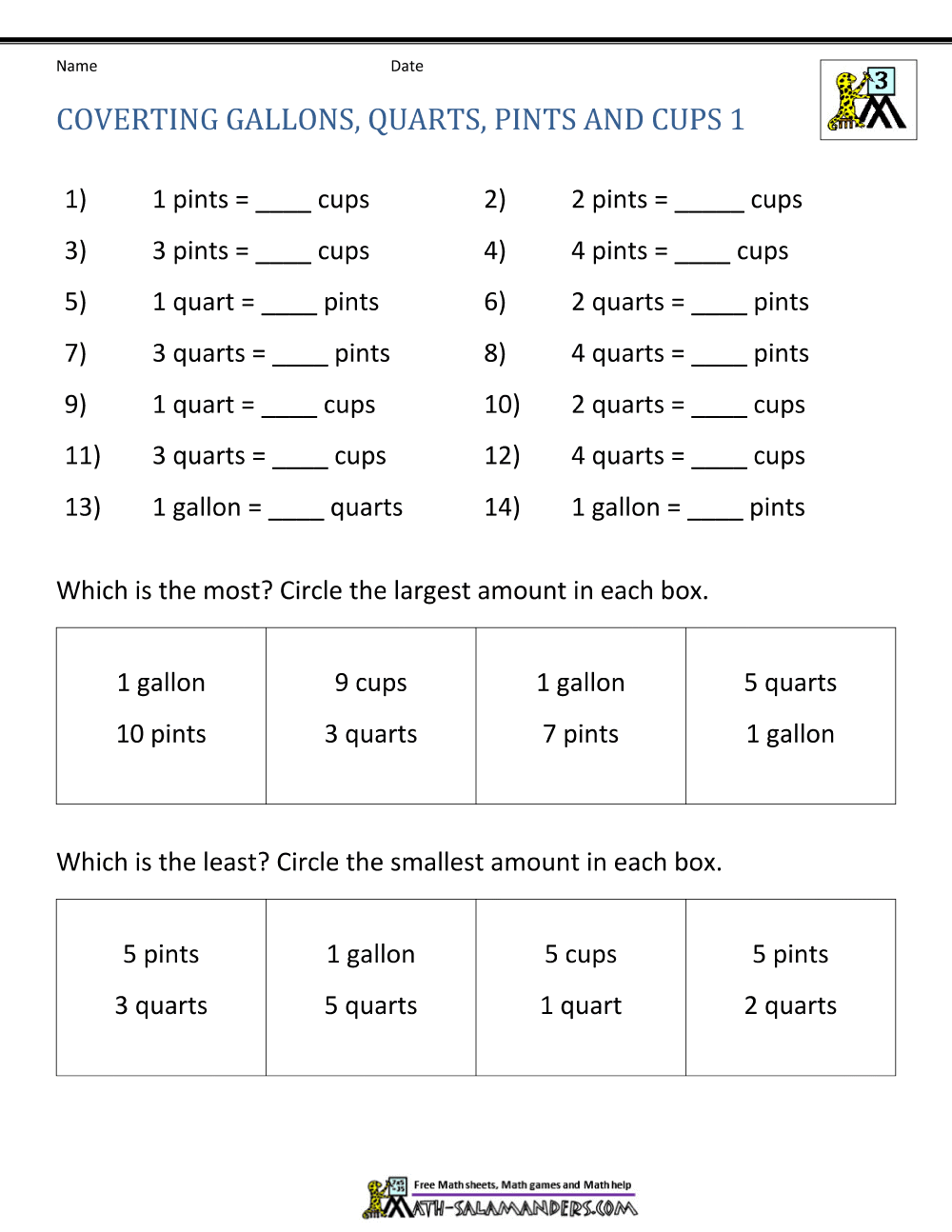 Converting Customary Units Converting Customary Units