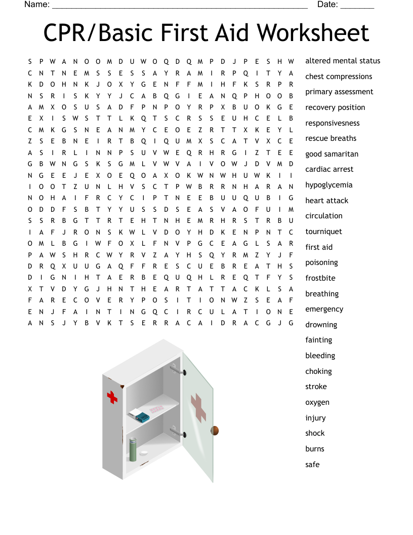 Free Teacher Resources Preview First Aid For Life Worksheets Library