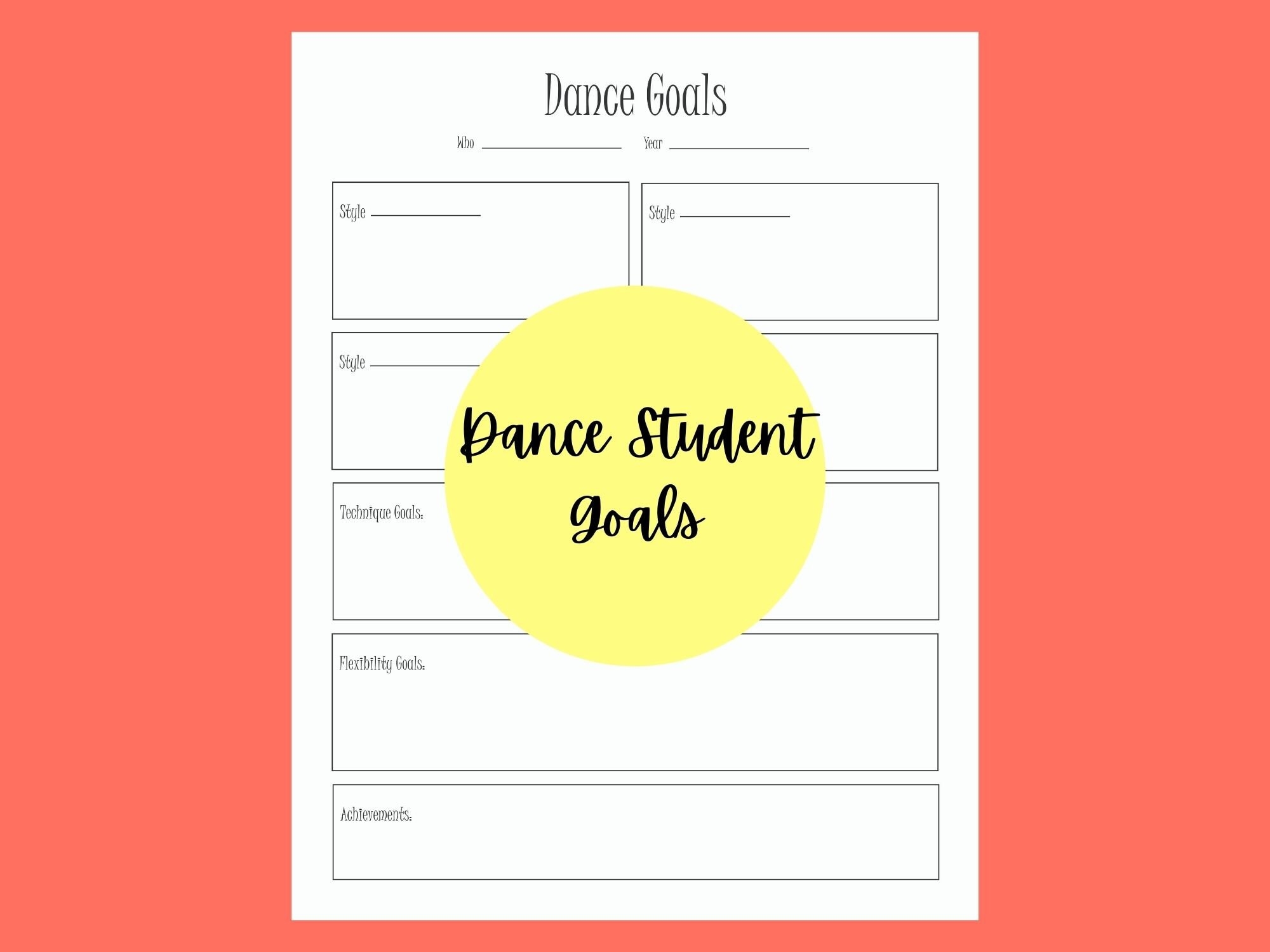 Dance Student Goals Digital Download Etsy Dance Student Goals Digital Download Etsy