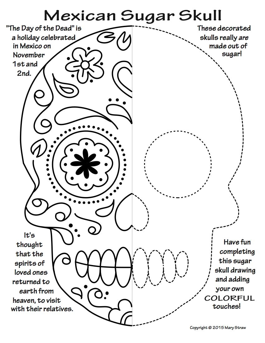 Printable Day Of The Dead Printable Party Favors
