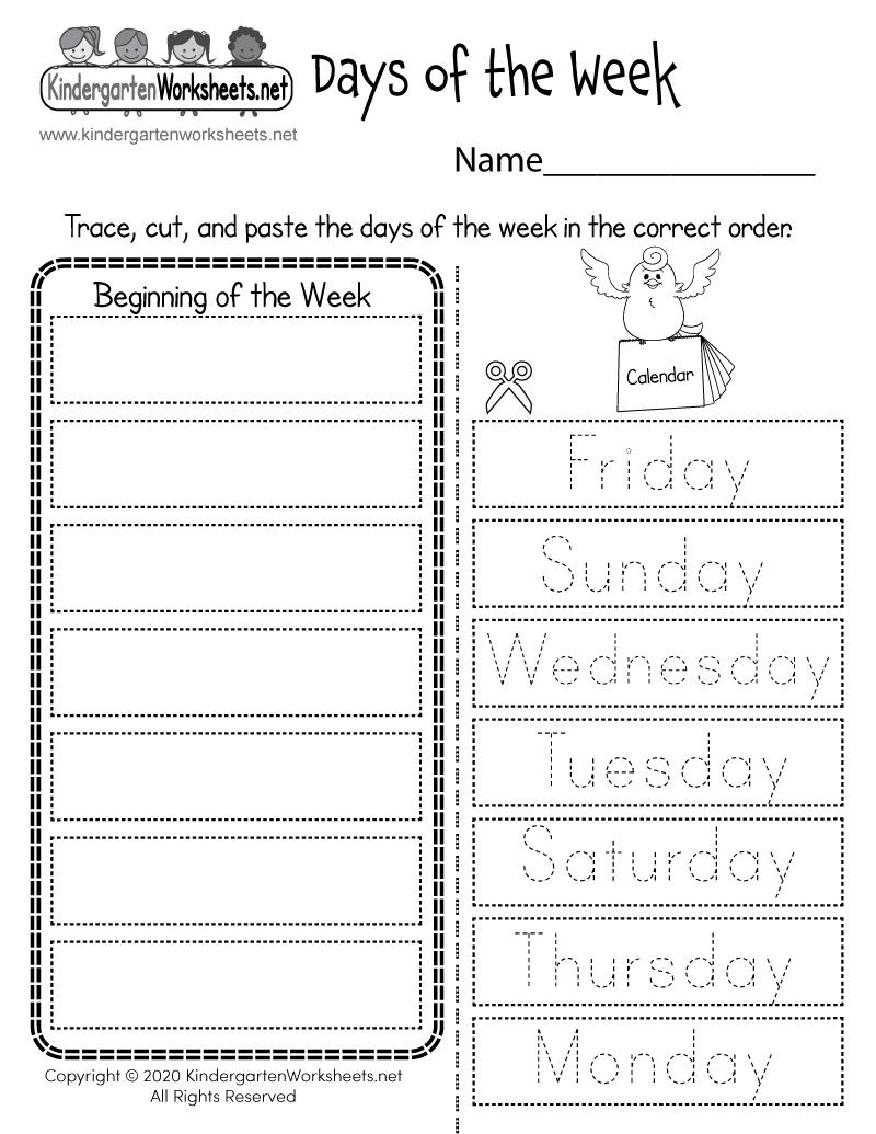 Days Of The Week Worksheet Free Printable Digital PDF Free Printable June Calendar Worksheet For Kids The Artisan Life