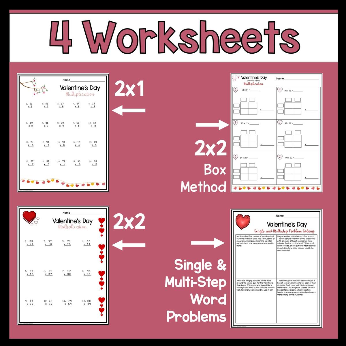 Double Digit Multiplication Practice Valentine S Day Theme Made By Teachers Double Digit Multiplication Practice Valentine S Day Theme Made By Teachers