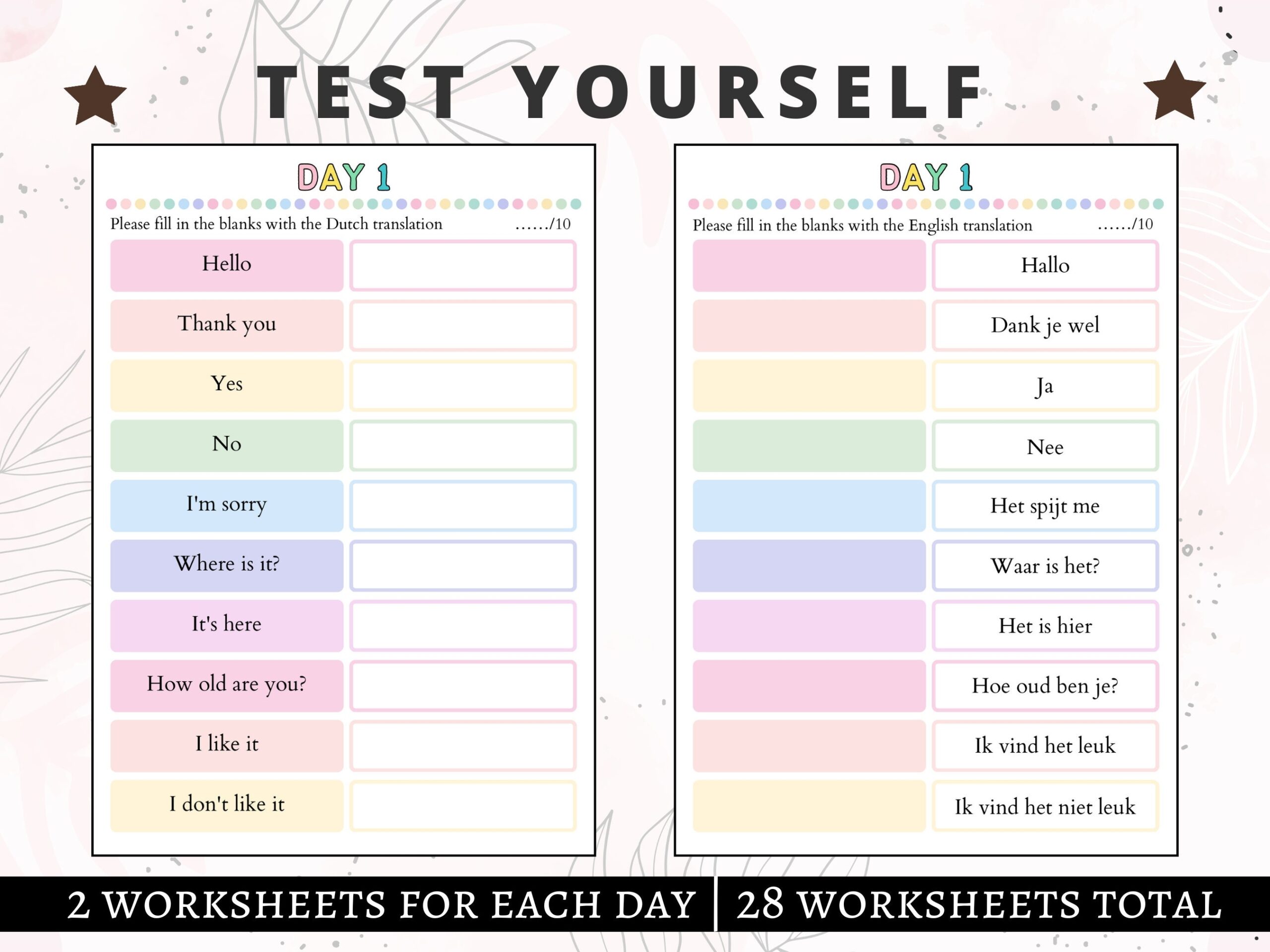 Dutch Language Dutch Practice Phrases Expressions Dutch Beginner Phrases Dutch Learning Dutch Workbook Dutch Challenge Worksheets Etsy New Zealand