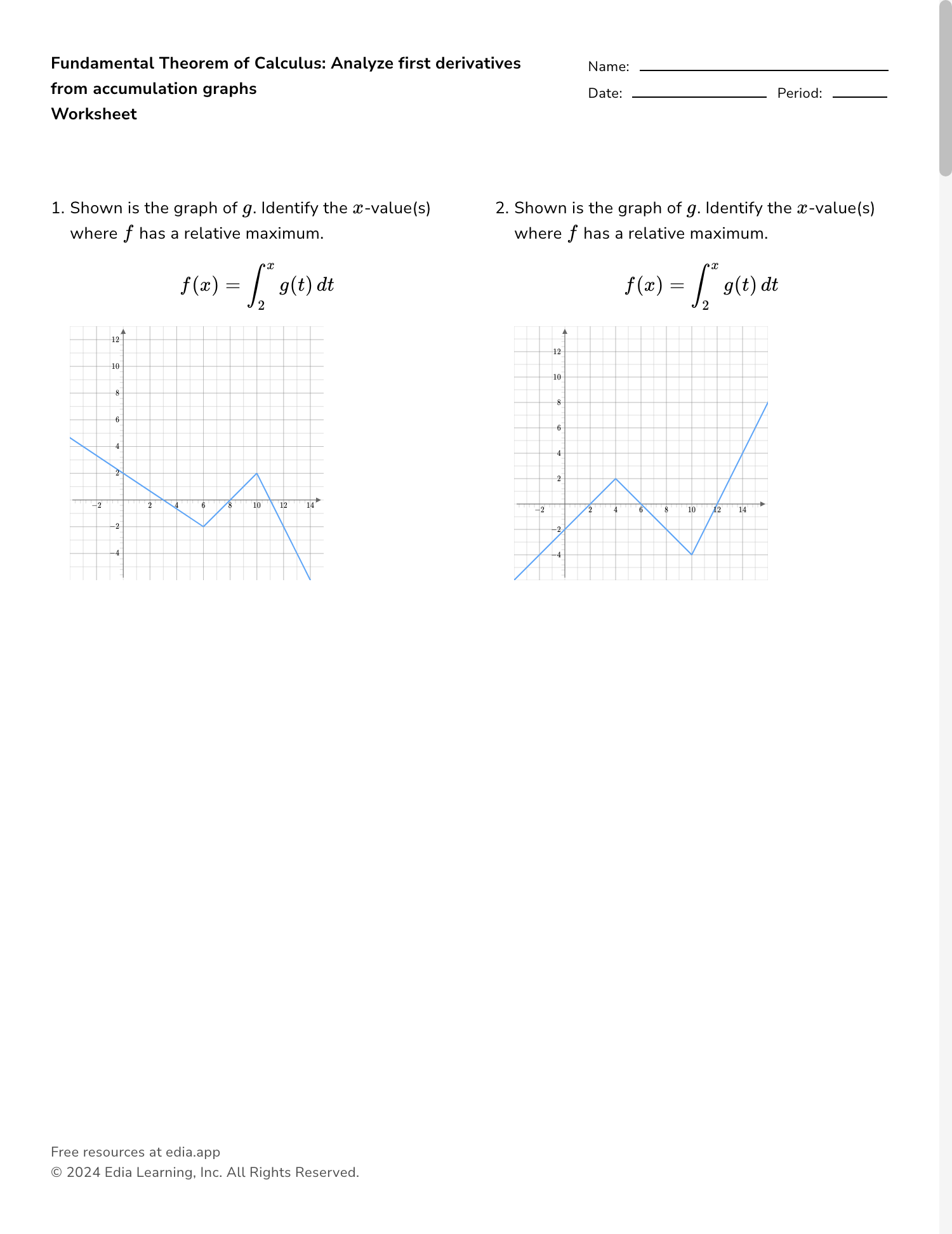 Edia AI Platform For Student Outcomes Quiz Worksheet Determining Maximum And Minimum Values Of A Graph Study