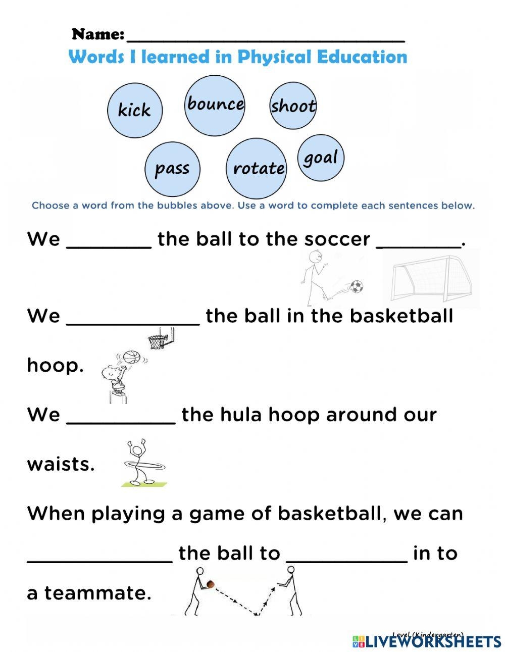 Engaging Physical Education Worksheets For Active Learning Handouts BeActiveKids