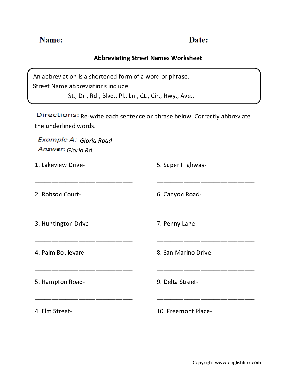 Worksheets Library Abbreviations Worksheets Worksheets Library