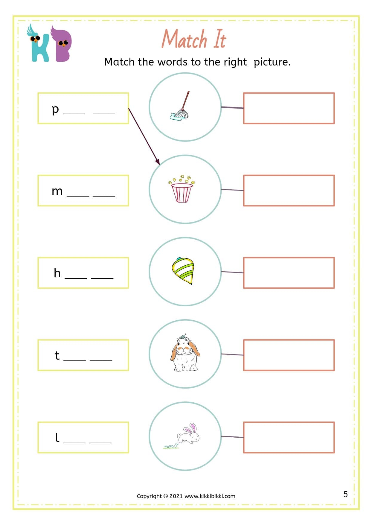 Exploring Phonics CVC OP Word Family Match And Write Exploring Phonics CVC OP Word Family Match And Write