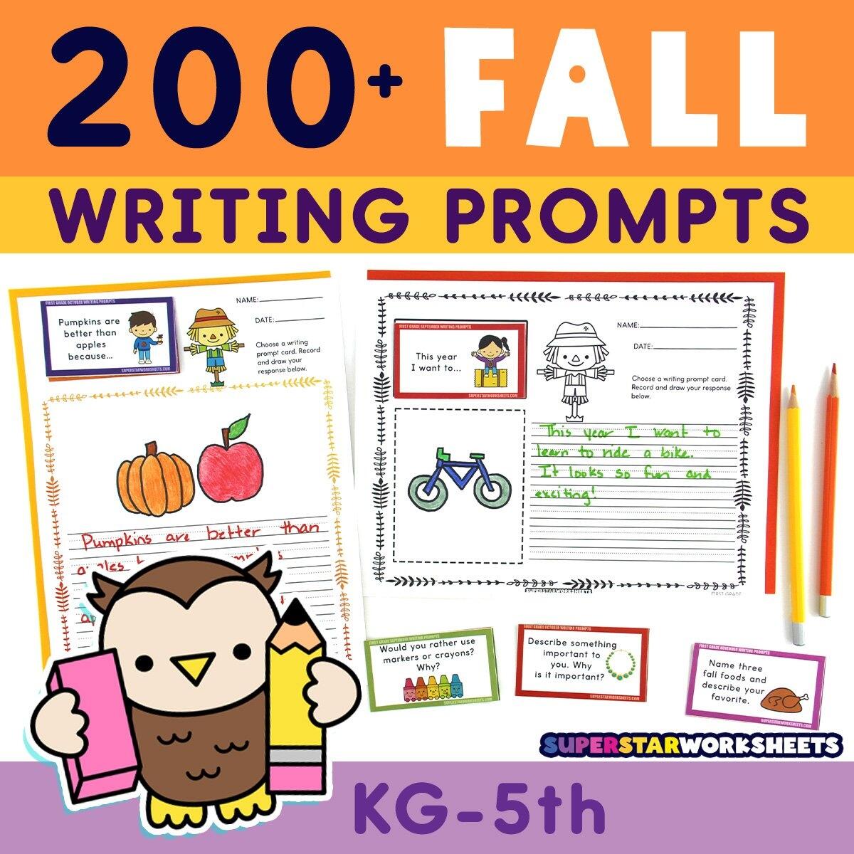 Fall Writing Prompts Superstar Worksheets