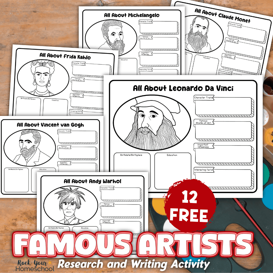 Famous Artists Worksheets Rock Your Homeschool