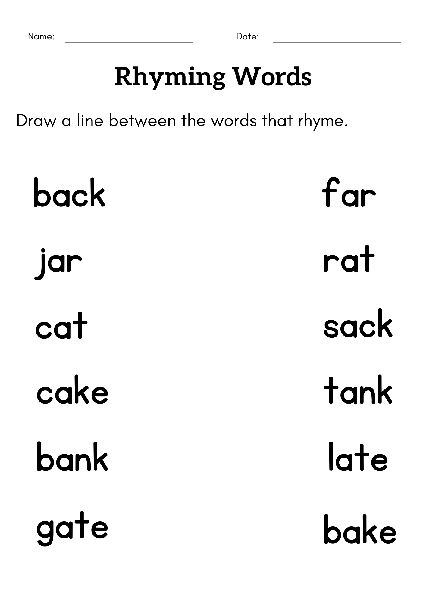 Find The Rhyming Words Worksheet For Kindergarten Match The Rhyming Words Made By Teachers Find The Rhyming Words Worksheet For Kindergarten Match The Rhyming Words Made By Teachers