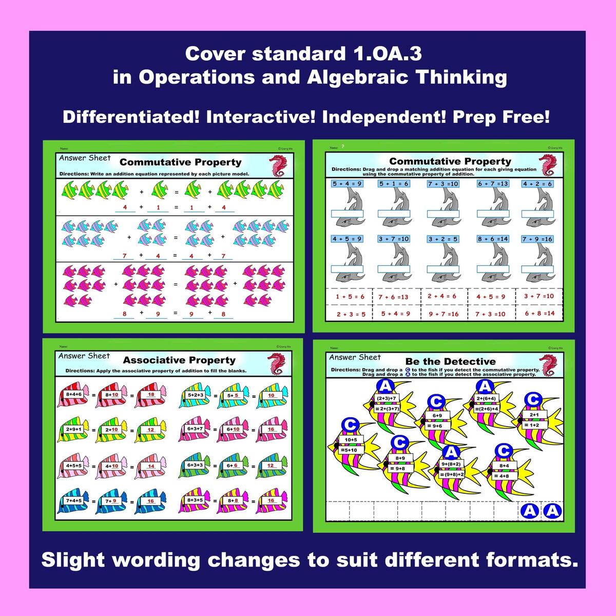 First Grade Math Commutative Associative 1 OA 3 Made By Teachers