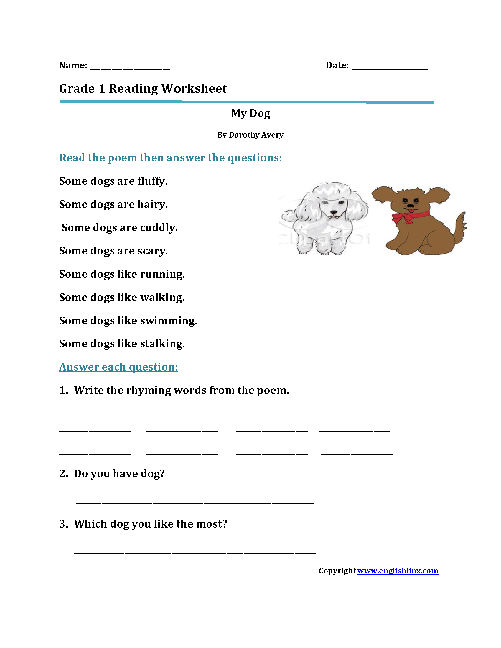 Free 1st Grade Comprehension Worksheets First Grade Reading Passages For Fluency Comprehension Reading Help For 1st Grade