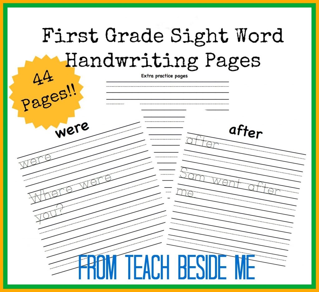 First Grade Sight Word Handwriting Teach Beside Me First Grade Sight Word Handwriting Teach Beside Me