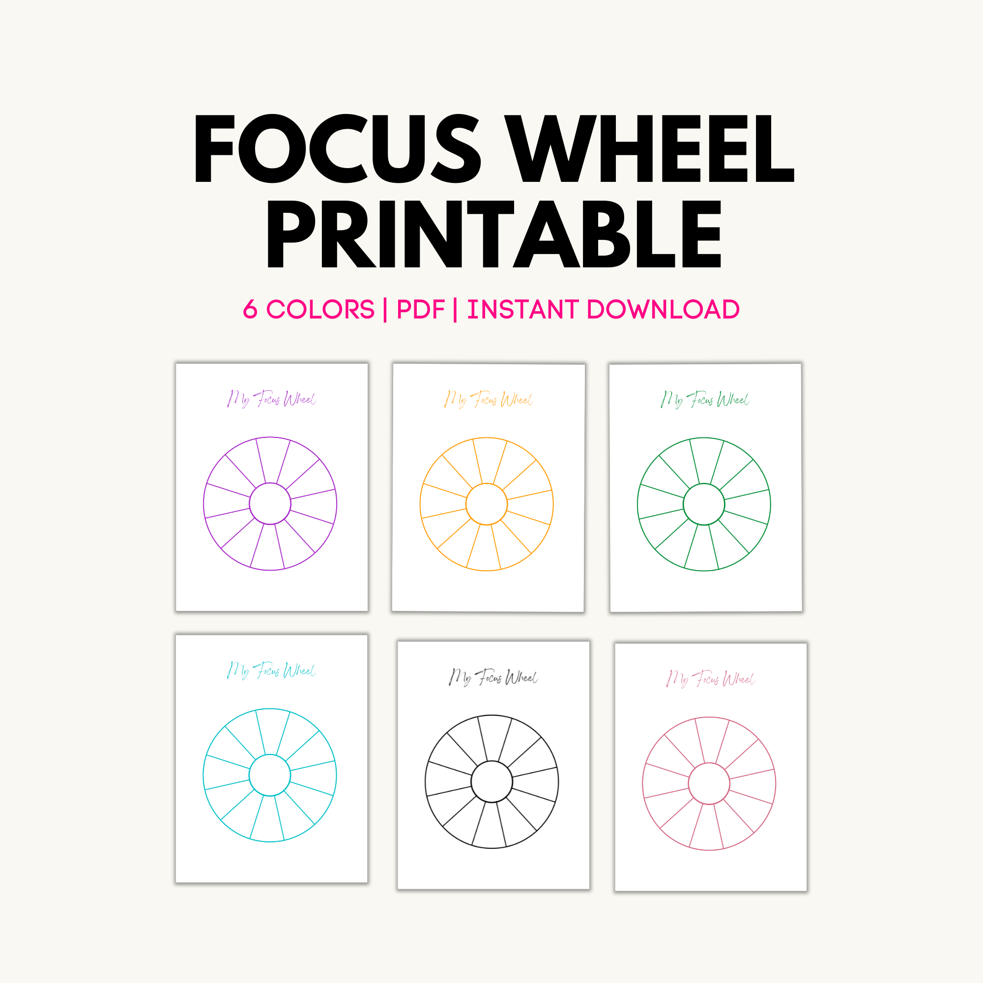Focus Wheel Law Of Attraction Worksheet Grateful Manifesting Printables Shop Focus Wheel Law Of Attraction Worksheet Grateful Manifesting Printables Shop