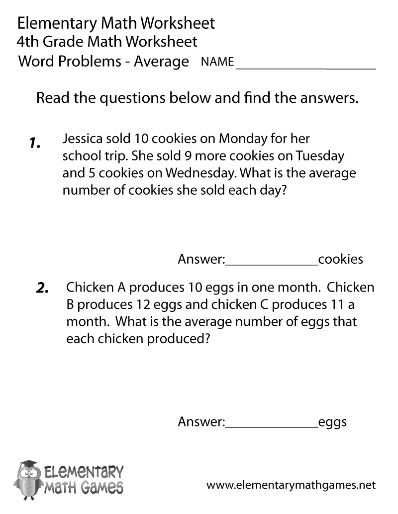 Fourth Grade Word Problems Worksheet Multiplication Word Problems 4th Grade
