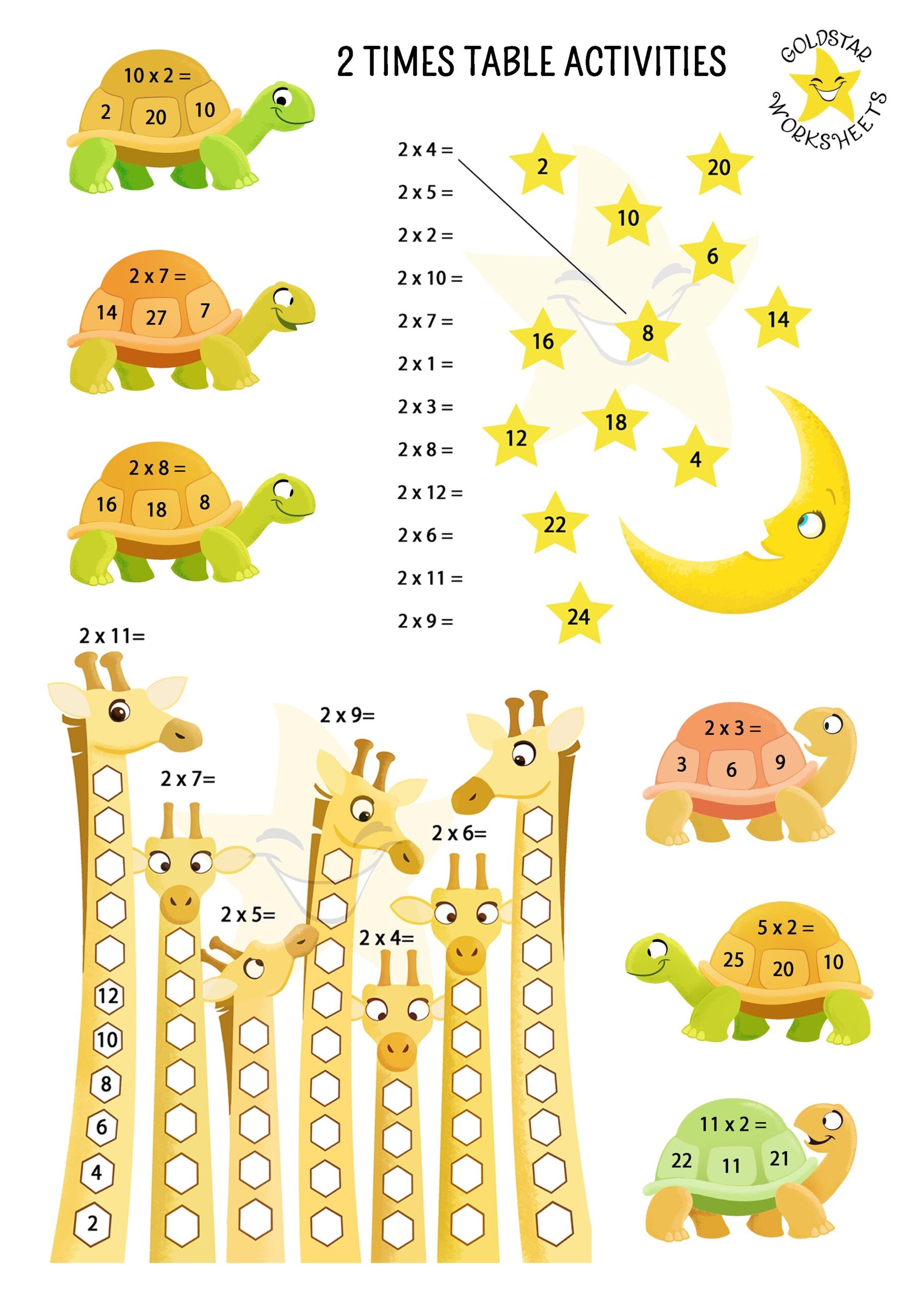 Free 2 Times Table Worksheets Fun Creative And Easy To Print