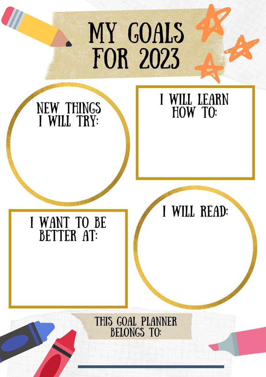 Free 2023 Goal Setting Printables For Kids Lemon And Kiwi Designs Free 2023 Goal Setting Printables For Kids Lemon And Kiwi Designs