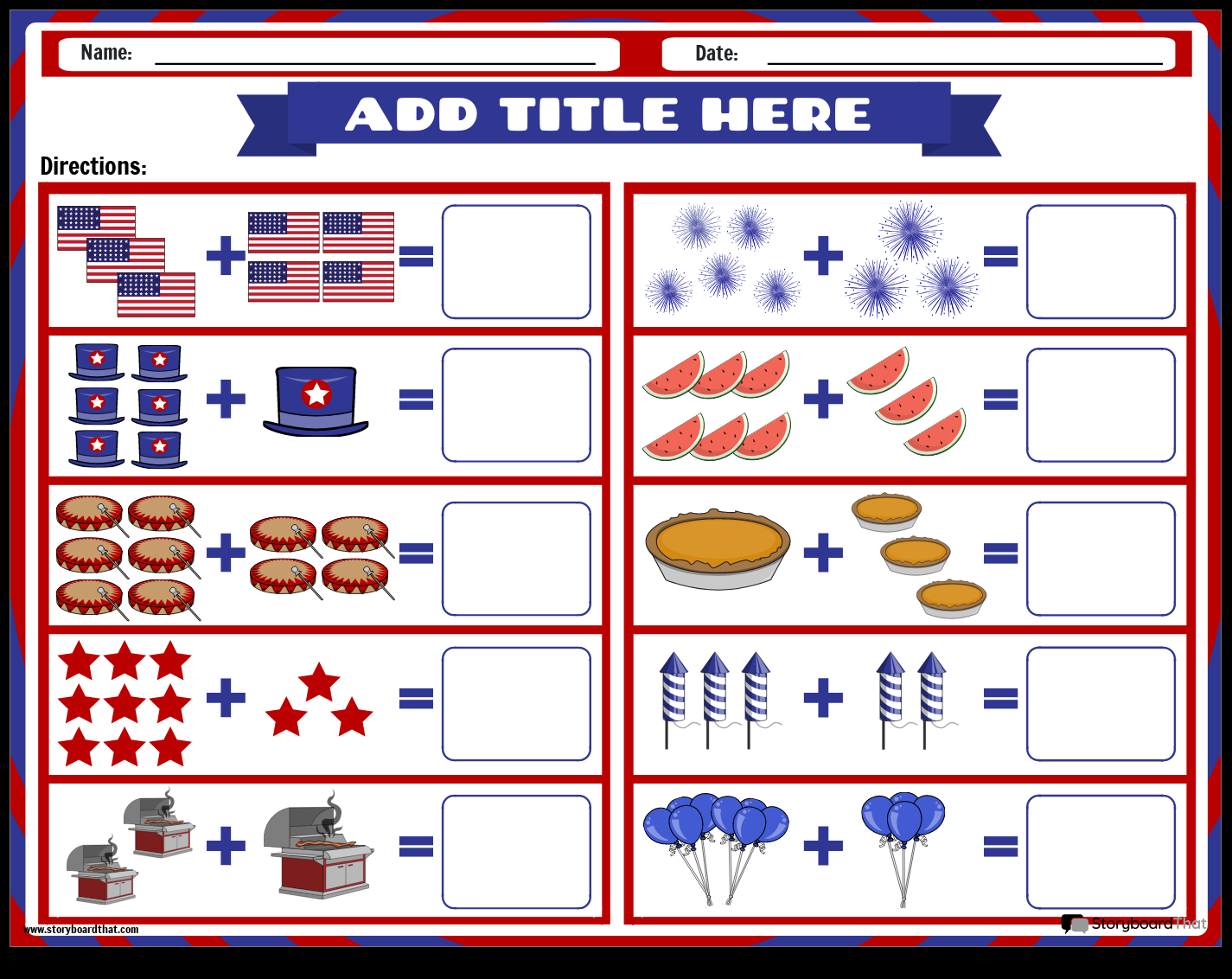 Free 4th Of July Worksheets For 2025 Storyboard That