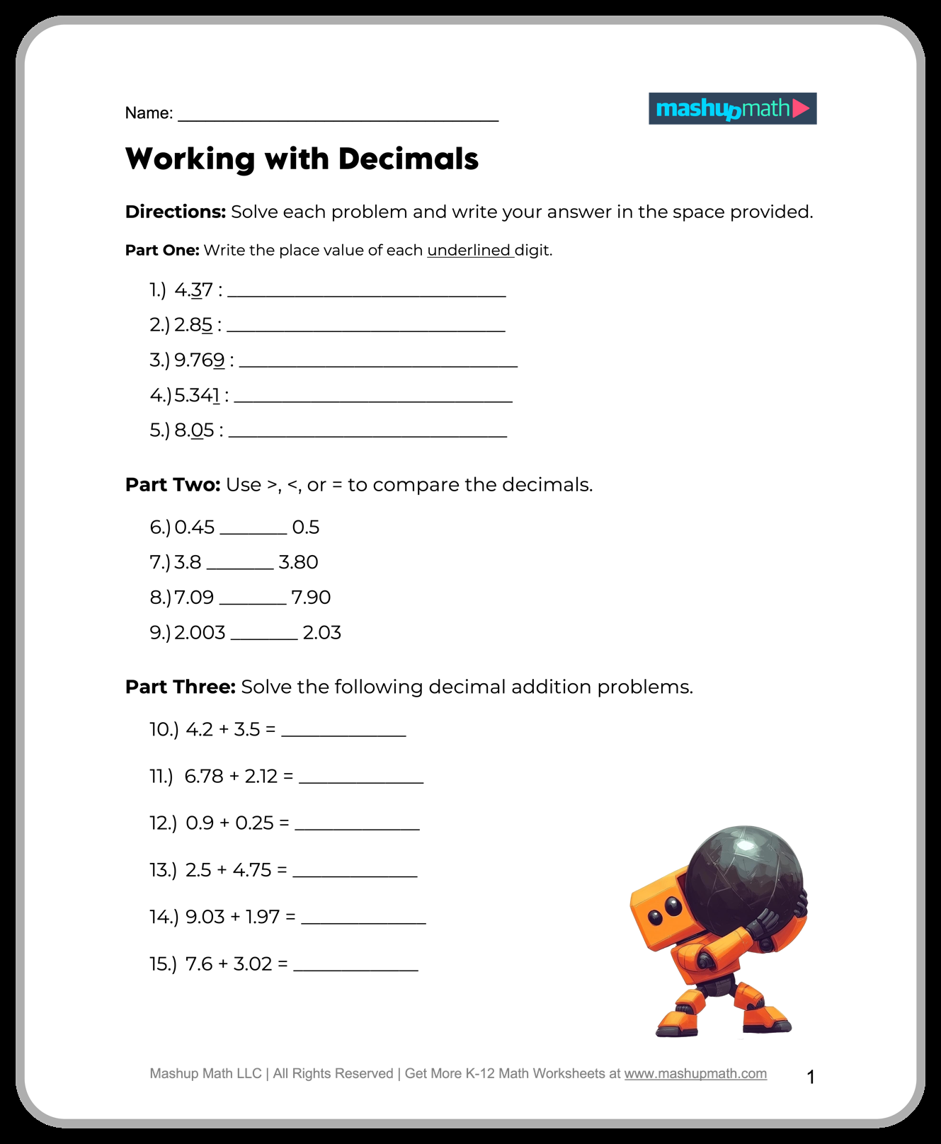 Free 5th Grade Math Worksheets Printable W Answers Mashup Math Free 5th Grade Math Worksheets Printable W Answers Mashup Math