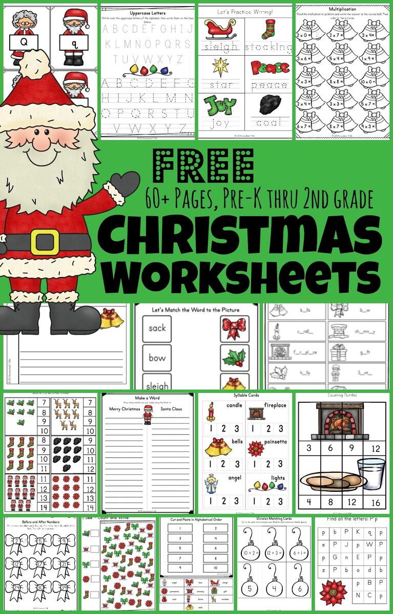 FREE Christmas Worksheets Christmas Counting Worksheet Free Printable Digital PDF